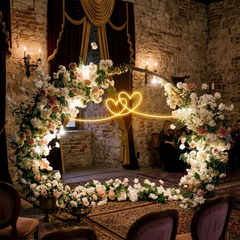 Double Heart Led Neon Sign Light