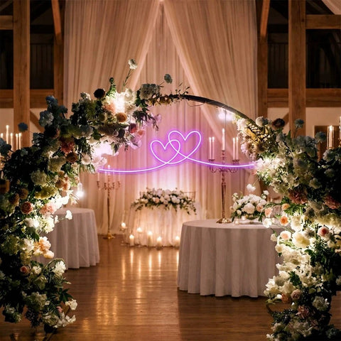 Double Heart Led Neon Sign Light