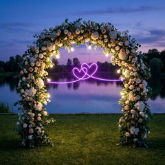 Double Heart Led Neon Sign Light