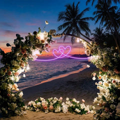 Double Heart Led Neon Sign Light