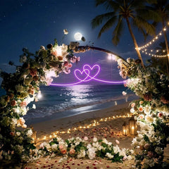 Double Heart Led Neon Sign Light