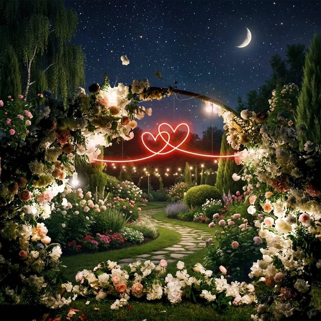 Double Heart Led Neon Sign Light