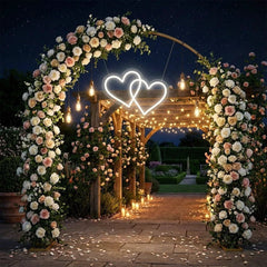 Double Heart Led Neon Sign Light