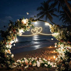 Double Heart Led Neon Sign Light