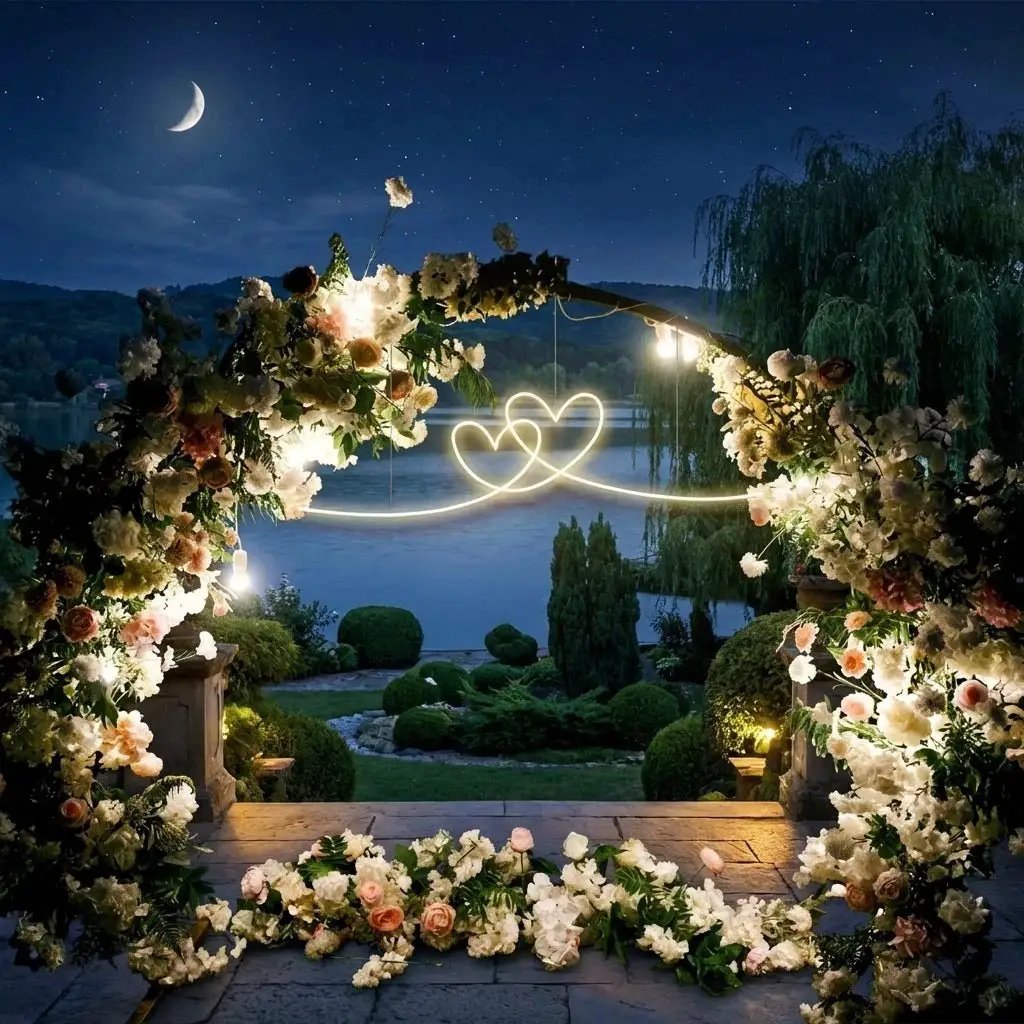 Double Heart Led Neon Sign Light