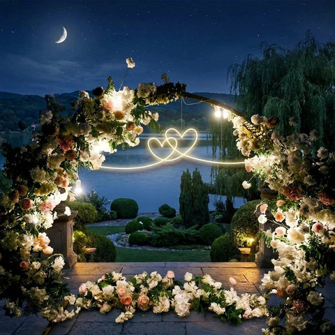 Double Heart Led Neon Sign Light