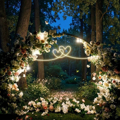 Double Heart Led Neon Sign Light