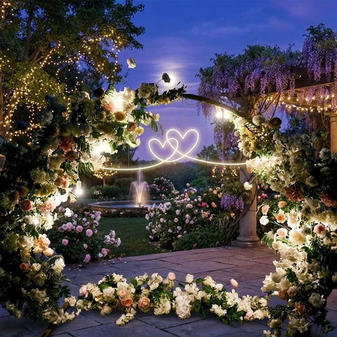 Double Heart Led Neon Sign Light