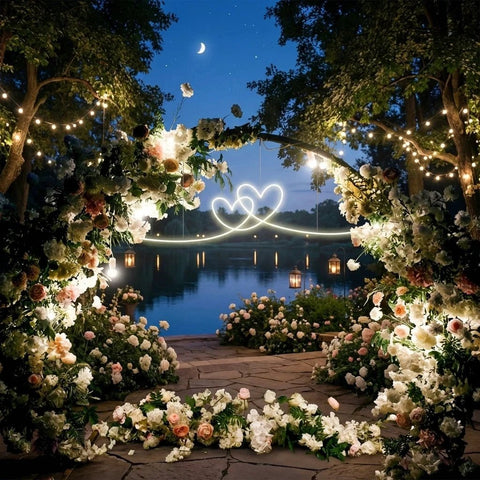 Double Heart Led Neon Sign Light