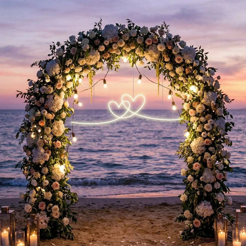 Double Heart Led Neon Sign Light