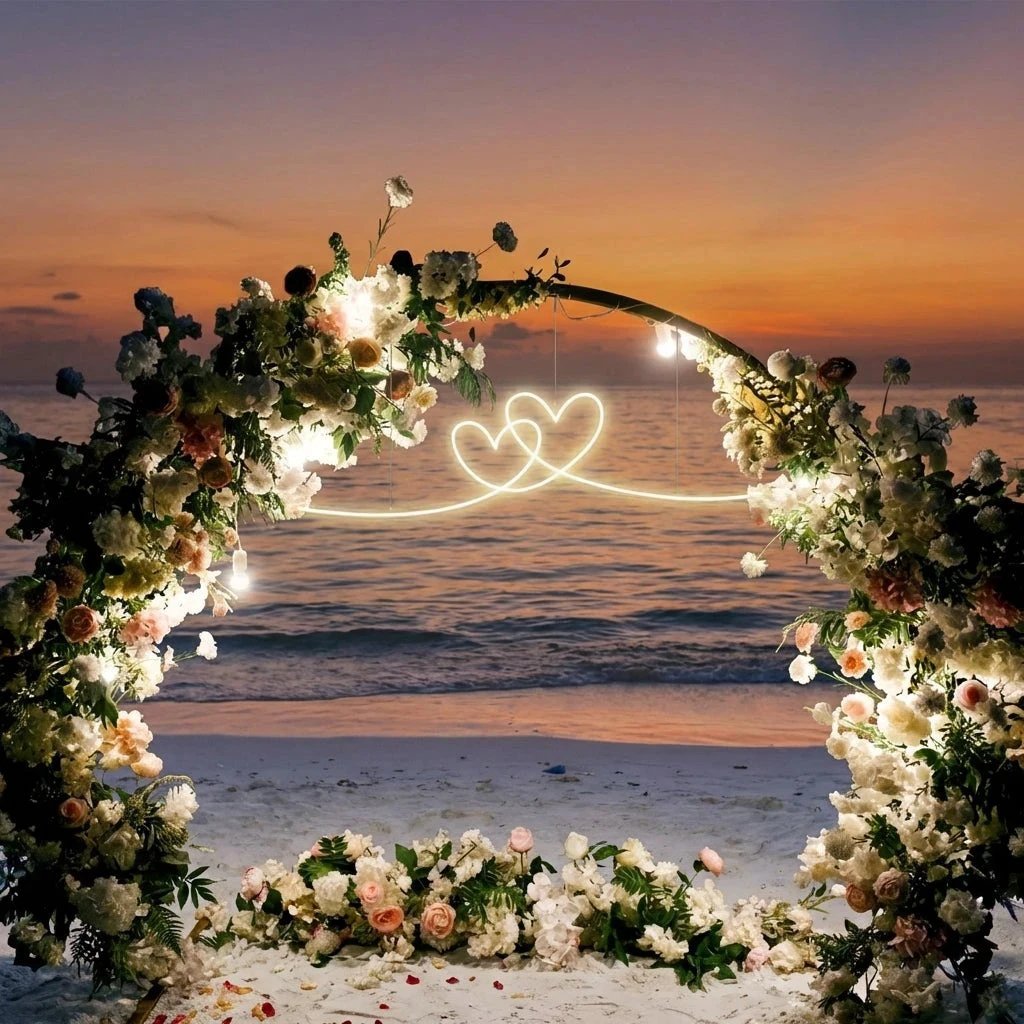 Double Heart Led Neon Sign Light