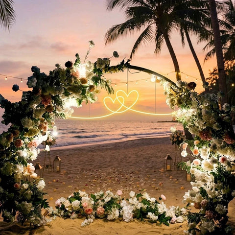 Double Heart Led Neon Sign Light
