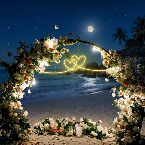 Double Heart Led Neon Sign Light
