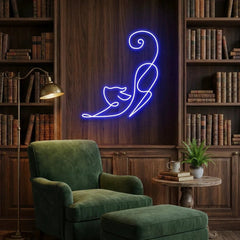 Downward Facing Cat Led Neon Sign Light
