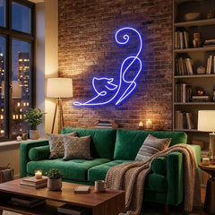 Downward Facing Cat Led Neon Sign Light