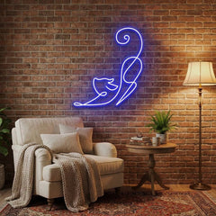 Downward Facing Cat Led Neon Sign Light