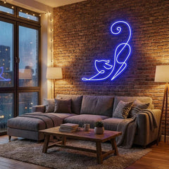 Downward Facing Cat Led Neon Sign Light
