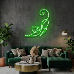 Downward Facing Cat Led Neon Sign Light