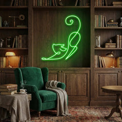 Downward Facing Cat Led Neon Sign Light