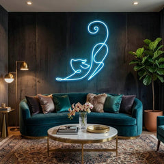 Downward Facing Cat Led Neon Sign Light