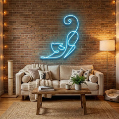 Downward Facing Cat Led Neon Sign Light