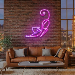 Downward Facing Cat Led Neon Sign Light