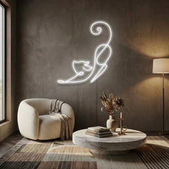 Downward Facing Cat Led Neon Sign Light
