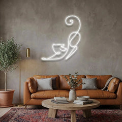 Downward Facing Cat Led Neon Sign Light