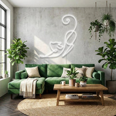 Downward Facing Cat Led Neon Sign Light
