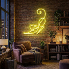 Downward Facing Cat Led Neon Sign Light