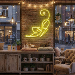 Downward Facing Cat Led Neon Sign Light