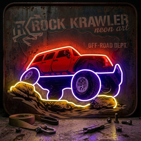 Rock Crowler LED Neon Sign Light Pop Art