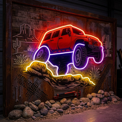 Rock Crowler LED Neon Sign Light Pop Art
