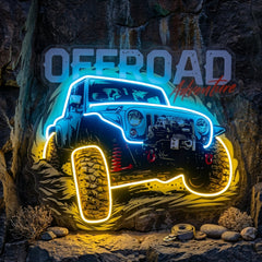 Offroad Adventure Dark Car LED Neon Sign Light Pop Art