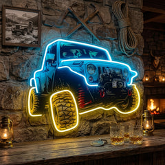 Offroad Adventure Dark Car LED Neon Sign Light Pop Art