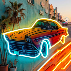 Car The Sunset LED Neon Sign Light Pop Art