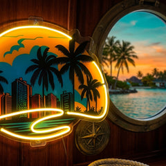 Car The Sunset LED Neon Sign Light Pop Art
