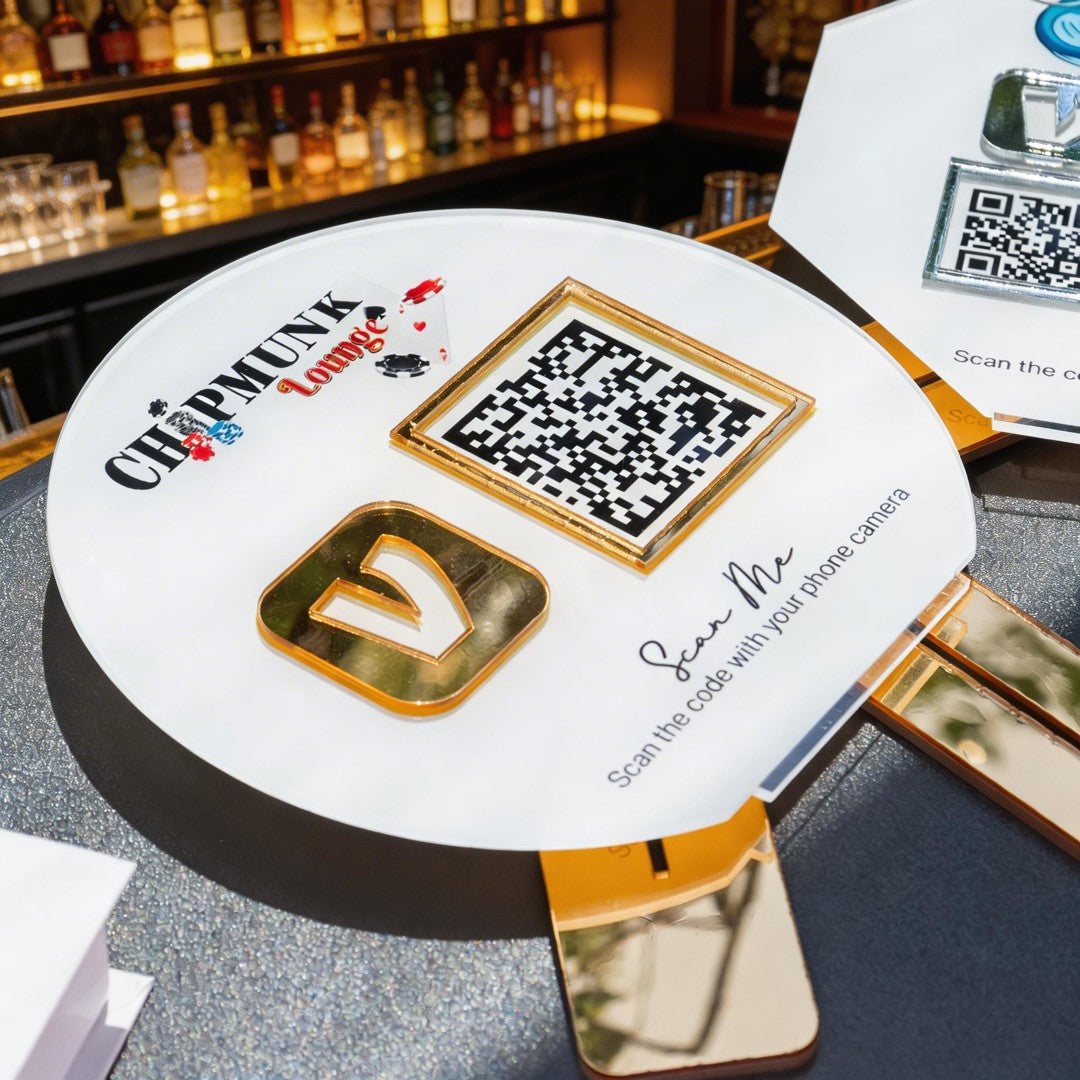 Custom Single QR Code Circle Stand