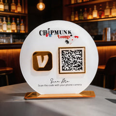 Custom Single QR Code Circle Stand