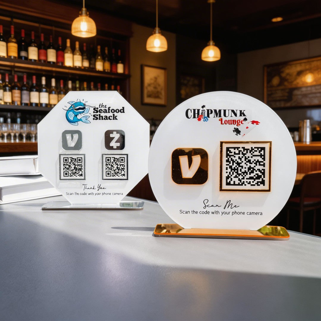 Custom Single QR Code Circle Stand