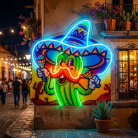 Cinco De Mayo Cactus LED Neon Sign Light Pop Art