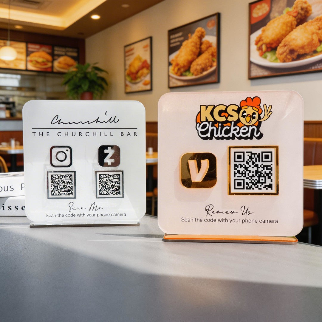 Custom Single QR Code Square Stand