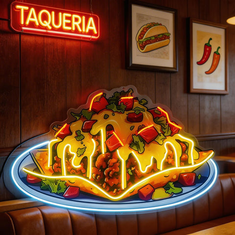 Chili Cheese Nachos LED Neon Sign Light Pop Art