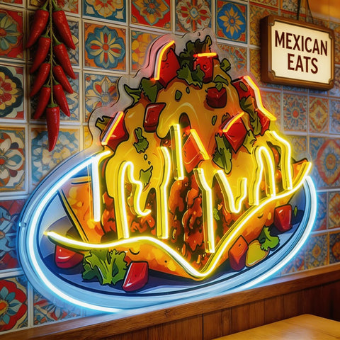 Chili Cheese Nachos LED Neon Sign Light Pop Art