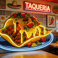 Chili Cheese Nachos LED Neon Sign Light Pop Art