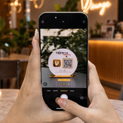 Custom Single QR Code Circle Stand