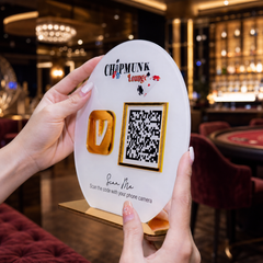 Custom Single QR Code Circle Stand
