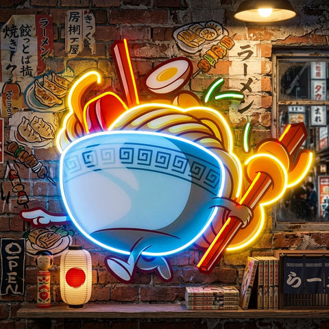 Ramen Bowl LED Neon Sign Light Pop Art