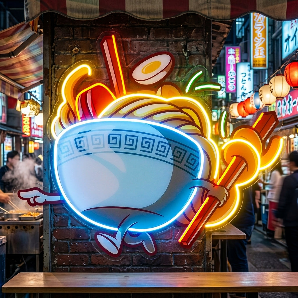Ramen Bowl LED Neon Sign Light Pop Art