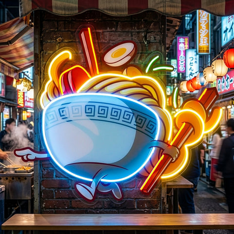 Ramen Bowl LED Neon Sign Light Pop Art